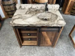 36'' Rustic barn Door Vanity