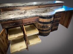 100" Whiskey Barrel Kitchen Island Bar