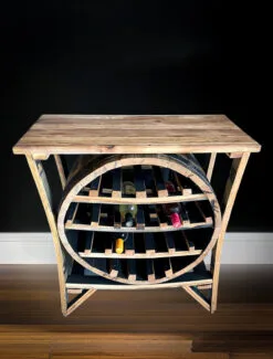 Whiskey Barrel Wine Rack