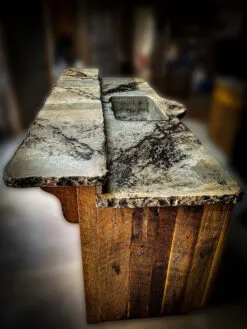 100" Whiskey Barrel Kitchen Island Bar