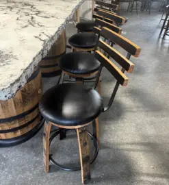 Whiskey Barrel Bar Stool