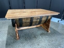 Lift Top Whiskey Barrel Coffee Table