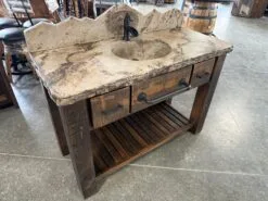 Vanity with Concrete Countertop