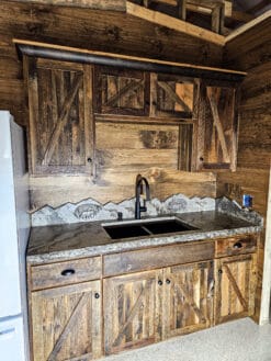 Reclaimed Barnwood Kitchen with Concrete Countertop
