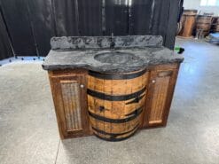 Rustic Bathroom Vanity with Concrete Countertop