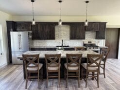 Kitchen with Maple Wood and Concrete Countertops