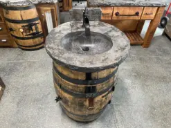 Whiskey Barrel Vanity