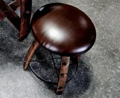 Whiskey Barrel Bar Stool
