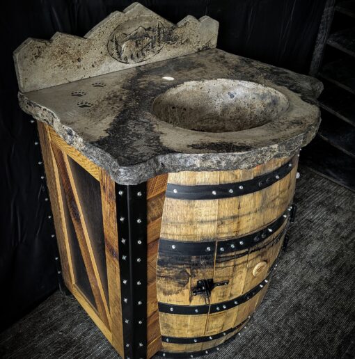 30 INCH Whiskey Barrel Vanity